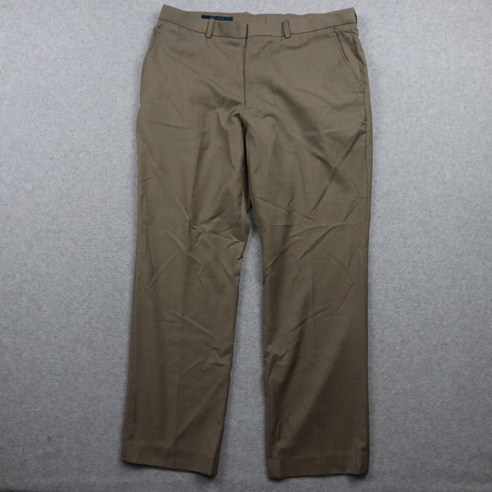 Perry‎ Ellis Pants Mens 36x30 Dress Slacks Suit Business Formal Flat Front Brown